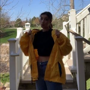 vintage 90s yellow windbreaker